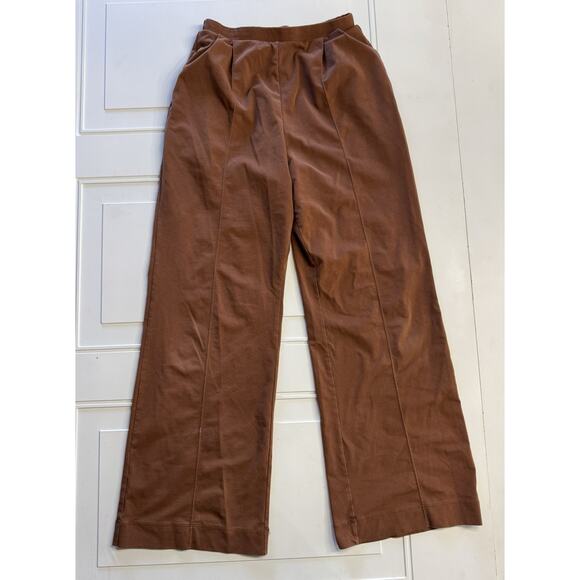 Uniqlo Mame Kurogouchi Airism Cotton Blend Pleated Pants Brown Red XS - Picture 1 of 5